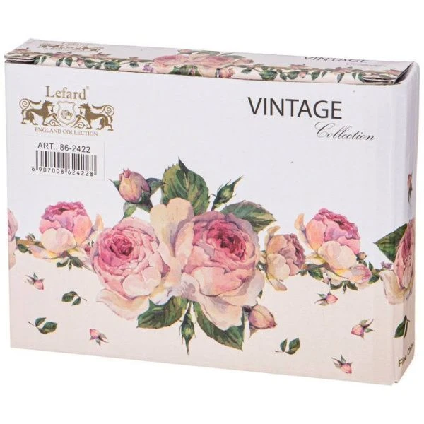 Подставка под чайный пакетик 11*9*2см фарфор ВИНТАЖ.ПИОНЫ (120)