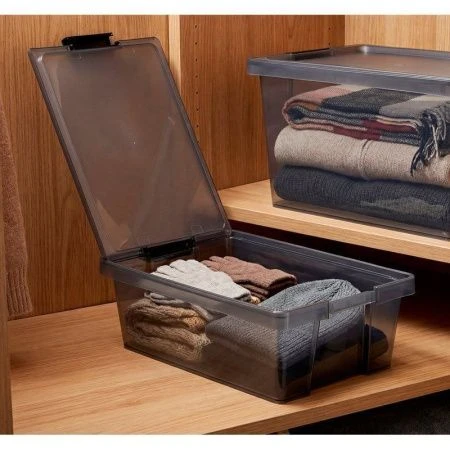 Контейнер для хранения 14л пластик ХЕНДИ черный прозрачный (16)