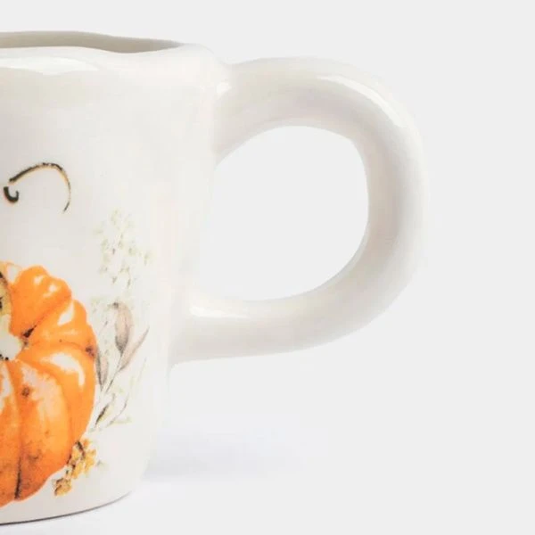Кружка 320мл керамика Тыквы Bright pumpkin молочная ANLAF-FDWS-031224-3