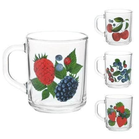 Кружка 200мл стекло Gren tea ЯГОДЫ H91 D73 (20)
