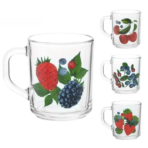 Кружка 200мл стекло Gren tea ЯГОДЫ H91 D73 (20)