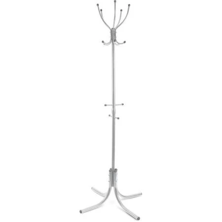 яяяВешалка напольная 5 крючков ВК5 Комфорт металл 700*700*1800мм серебро (1) ВЫВОД