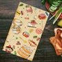 Полотенце кухонное 36*60см вафельное ДомВелл 3128/1 ЧАЙНАЯ НЕДЕЛЬКА