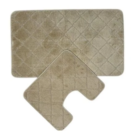 Набор ковриков в ванную 2пр 50*80/40*50 полипропилен MAXIMUS PLAID BEIGE 2540