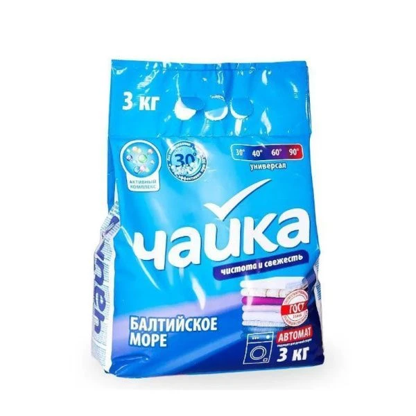 Порошок стиральный 3кг ЧАЙКА Балтийское море универсальный автомат (5)