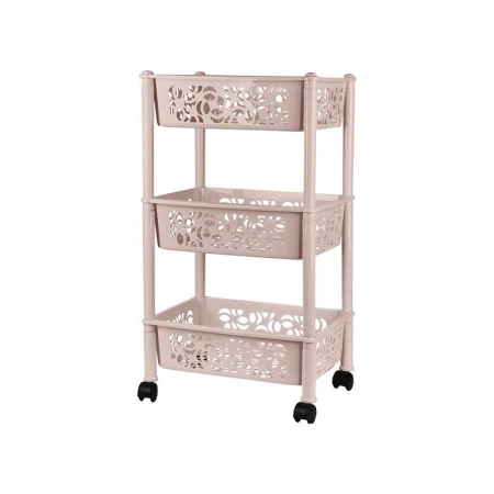 Этажерка прямая 3 секции 370*290*160мм пластик Light бежевый топаз (10)