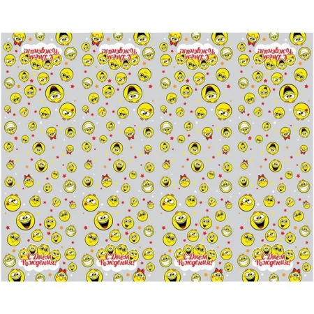 Скатерть одноразовая 130*200 Смайлы
