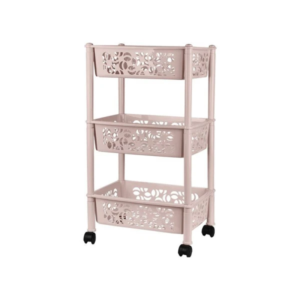 Этажерка прямая 3 секции 370*290*160мм пластик Light бежевый топаз (10)