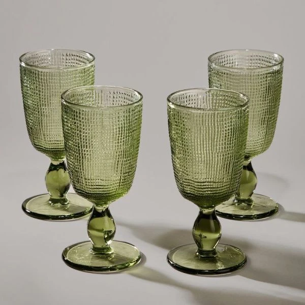 Бокалы набор 4шт 280мл стекло Tempo green (6)