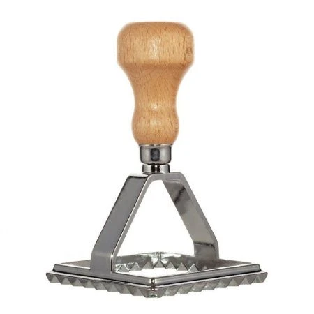 Пресс-форма для печенья, равиоли, пельменей 7*7см нерж.сталь дер.ручка (6/96)