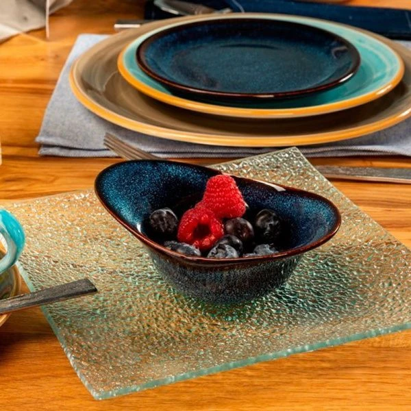 Блюдо 35*35см стекло AQUA квадратное