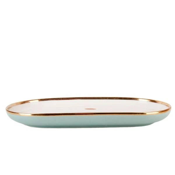 Блюдо 30*16,3*3см фарфор Royal line. Mint овальное (4/24)