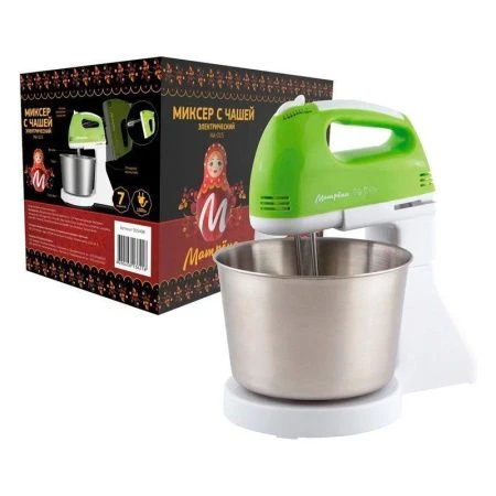 Миксер 150Вт с чашей МАТРЁНА MA-015, 7 скоростей