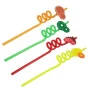 Трубочки для коктейля пластик 6*260мм 4шт. Фрукты 4 вида JC-7893 (250)