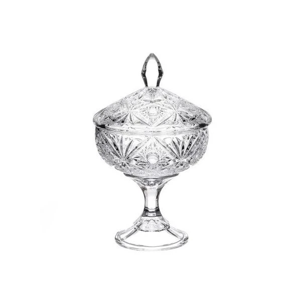 Конфетница 24см стекло МИРАНДА на ножке