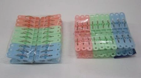 Прищепки бельевые пластик 20шт. №1 ЛЕГКАЯ (100)