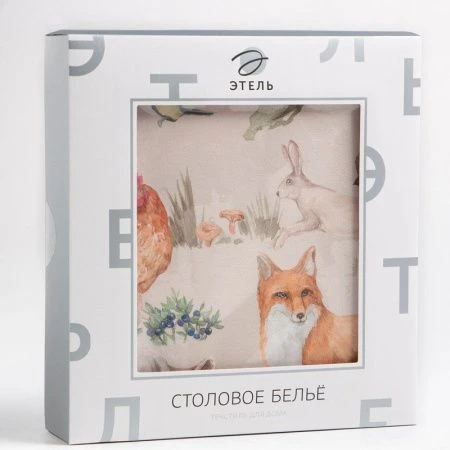 Скатерть 100%хлопок/саржа 148*218+/-2см Forest landscape 190г/м2