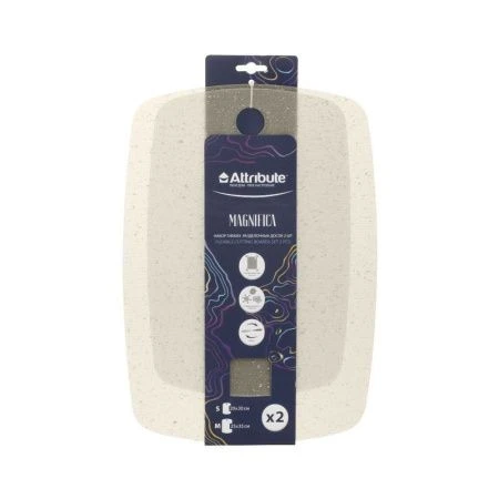 Доски разделочные гибкие набор 2шт 20*30/25*35см пластик MAGNIFICA бежевые ABX200-B (30)