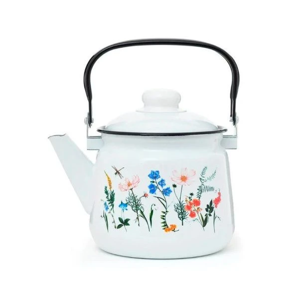 Чайник 2,5л эмаль ЛУГОВЫЕ ЦВЕТЫ (4)
