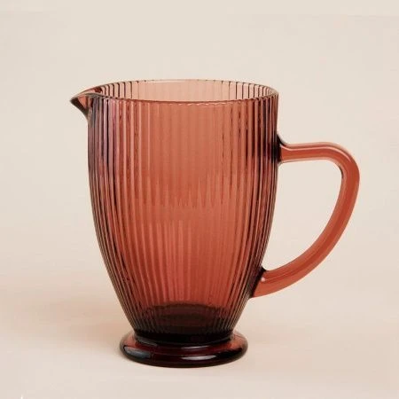 Кувшин 1,2л стекло Home МОДЕРН розовый 19,5*13*18,5см