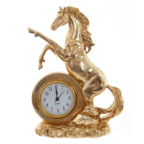 Фигурка Лошадь с часами (AAAx1 н/п) L16 W7,5 H23 см