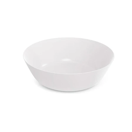 Тарелка глубокая 17см пластик НАТУРА белая С946БЕЛ (35)