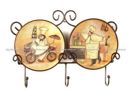 яяяНабор тарелок декоративных 2шт. на мет.подставке 11,5см (24)