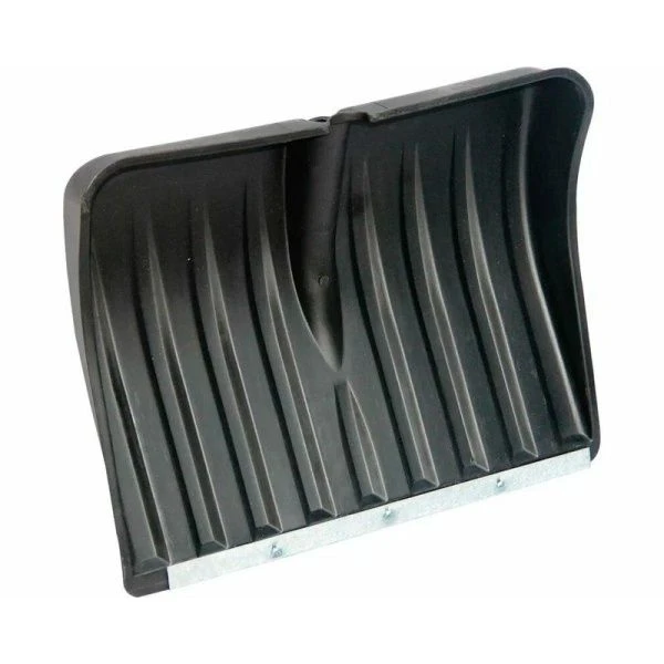 Лопата снеговая пластик 512*408 с оц. планкой без черенка (5)