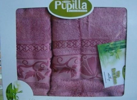 яяяНабор полотенец бамбук PUPILLA SILVER (50*90/70*140) (Фиолетовый)