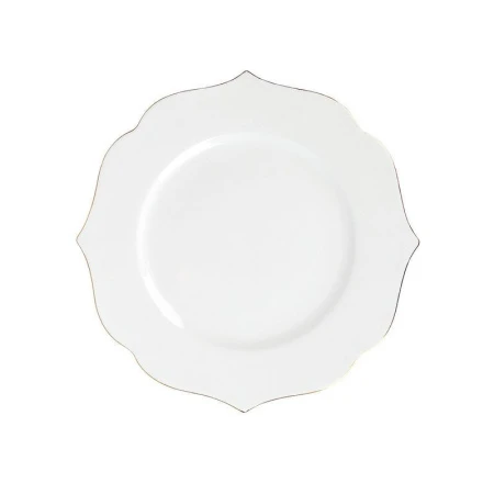 Тарелка мелкая 16см фарфор Belle отводка золотом десертная (48)