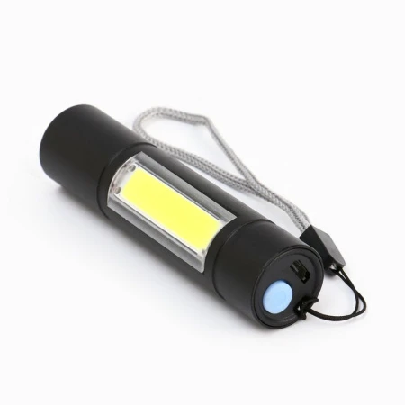 Фонарь ручной аккумуляторный 3 Вт, 600 мАч, XPE, 3 режима, 8,5*2*2см, USB