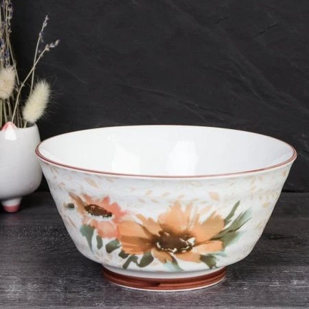 Салатник 1200мл 18см фарфор ПОДСОЛНУХ RT-1150 (32)