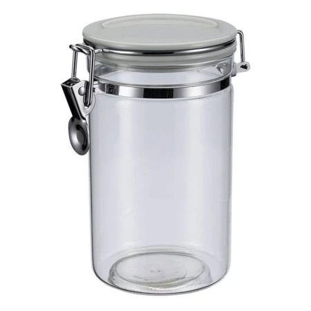 Банка для сыпучих продуктов 800мл стекло Desco с фиксатором 74-701 (24)