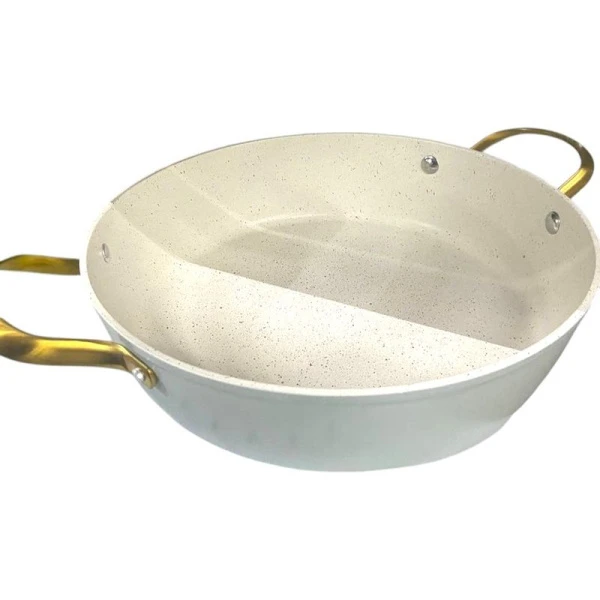 Сотейник 3,7л алюминий АП VALENTINA  мет.крышка с отверстиями мет.ручки серо-зеленый BK-1134 (6)