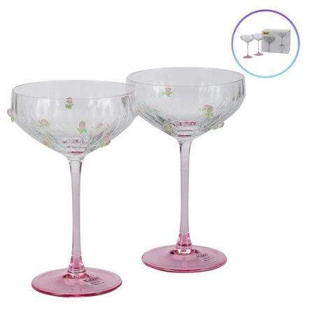 Бокалы-креманки для шампанского набор 2шт 310мл стекло ASTI 81-804 (12)