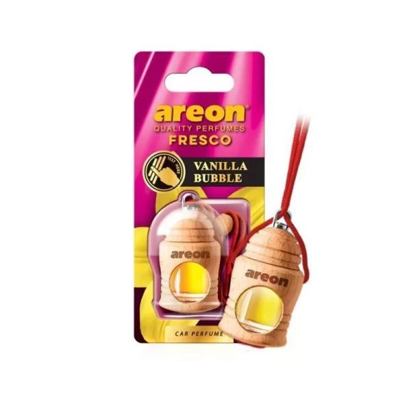 Ароматизатор подвесной деревянный бочонок Areon FRESCO  Vanilla Bubble (Ванила Баббл) 3800034967099