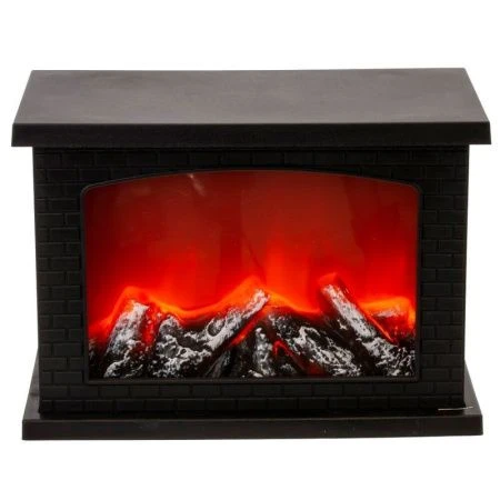 Камин с подсветкой пластик/стекло 25*13,5*18см USB (3xLR14 не прилаг.) (24)