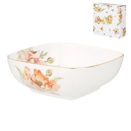 Салатник 15*5,5см 450мл фарфор Sense квадратный (48)