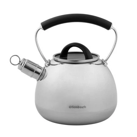 Чайник со свистком 2,5л нерж.сталь серебристый (12)