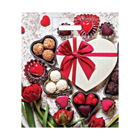 Пакет с вырубной ручкой 38*45+3см полиэтилен Сладкое сердце ВУР51550 (50/500)