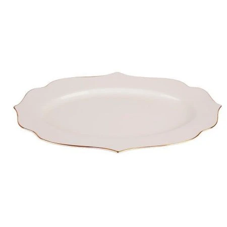 Блюдо 35*25,7*2,5см фарфор Belle отводка золотом овальное (12)