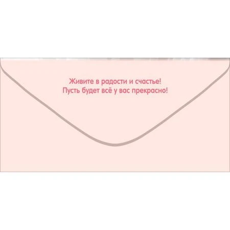 Конверт для денег 16,8*8,4см С Днём Свадьбы! (коробки с лентами, розы, кольца) (10)