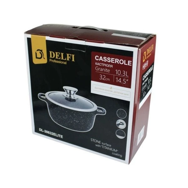 Кастрюля 32см алюминий АП ГРАНИТ ELITE DL-30632 (6)