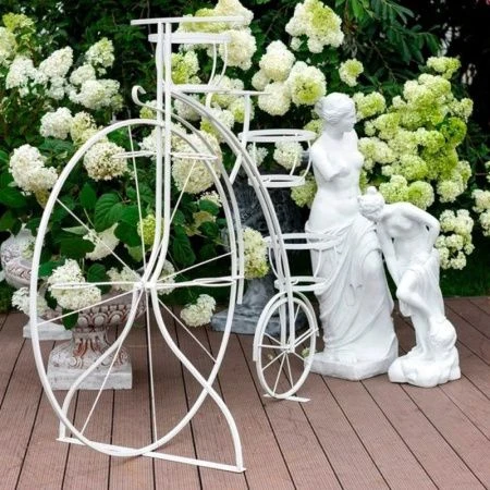 Подставка на 7 цветков 80*159*170см металл ВЕЛОСИПЕД черная 53-606