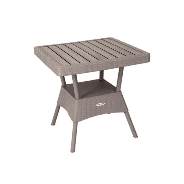 Стол 75,5*75см h80,5см пластик Rattan Ola Dom серый квадратный (1) Стол 75,5*75см h80,5см пластик Rattan Ola Dom серый квадратный (1)