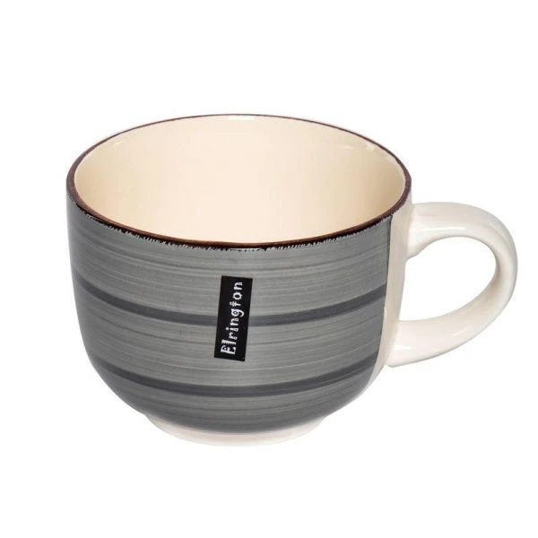 Бульонница 500мл керамика Аэрография СВЕТЛЫЙ ГРАФИТ (36)