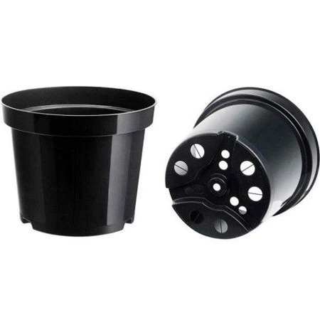 Горшок для рассады 5л 22*17,5см пластик круглый черный (100)