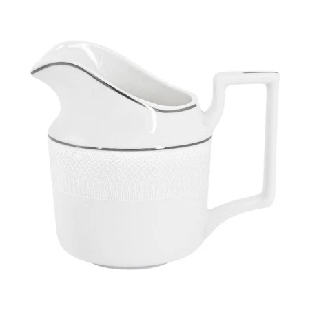 Чайный набор 21пр фарфор АЙВОРИ на 6 персон 300мл белый с серебристым кантом AL-22-013/21-E5 (2)