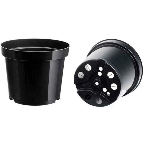 Горшок для рассады 5л 22*17,5см пластик круглый черный (100)