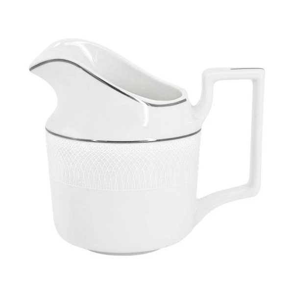 Чайный набор 21пр фарфор АЙВОРИ на 6 персон 300мл белый с серебристым кантом AL-22-013/21-E5 (2)